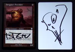 SKETCHED MTG Artist Proof _ Brom _ Invasion _ DARIGAAZ'S ATTENDANT _ 1/50! - Image 1