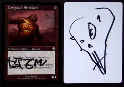 SKETCHED MTG Artist Proof _ Brom _ Invasion _ DARIGAAZ'S ATTENDANT _ 1/50! - Image 2