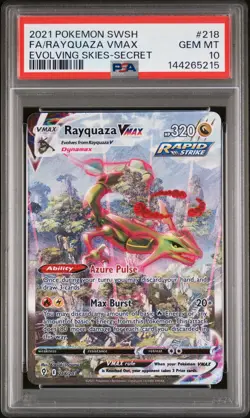 2021 POKEMON SWORD & SHIELD EVOLVING SKIES SECRET FULL ART/RAYQUAZA VMAX PSA 10 - Image 1