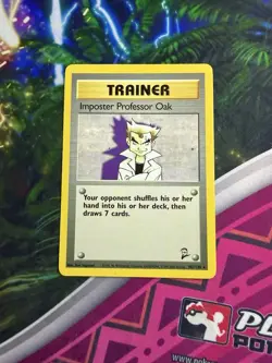 Pokemon TCG Imposter Professor Oak Base Set 2 102/130 Regular Unlimited Rare - Image 3