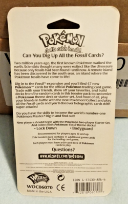 1999 Pokemon Fossil Blister Pack - Factory Sealed (Unopened) WOTC Zapdos - Image 3