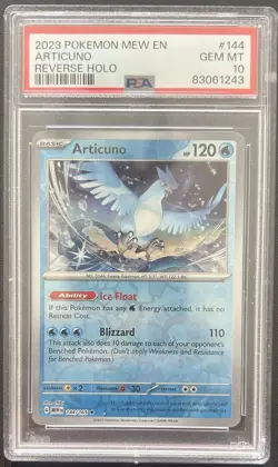 Pokemon Articuno Rare Reverse Holo 144/165 PSA 10 - Image 1