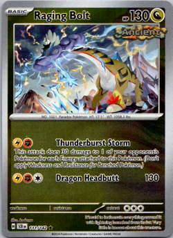 Raging Bolt 111/142 Stellar Crown Reverse Holo Pokemon TCG NM - Image 1