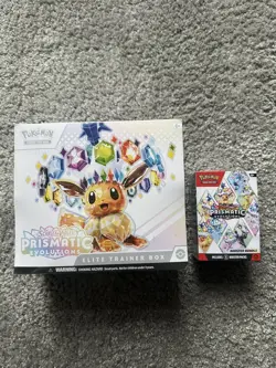 Pokemon TCG Prismatic Evolutions ETB Pokemon Elite Trainer Box + Booster Bundle - Image 1