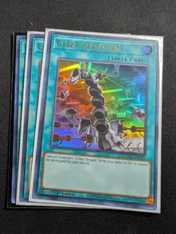 Yugioh - 3x Cyber Revsystem MAMA-EN087 1st Edition Ultra Rare NM - Image 1