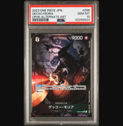 One Piece Gecko Moria Alternate Art Wings of the Captain Japanese OP06-086 PSA10 - Image 1