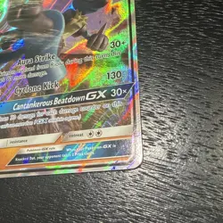 Pokemon - Lucario GX ULTRA RARE Black Star Promo SM100 TCG Card Holo Foil - Image 3