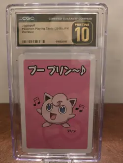 CGC 10 Pristine Jigglypuff Old Maid 2019 Japanese Pokemon Card - Image 1