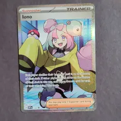 Pokemon Iono 124 Scarlet & Violet Promo Trainer Supporter Holo English Card - Image 1