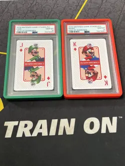 Luigi & Mario Jack and King 2015 Nintendo Game Stages Playing Cards PSA 10’s - Image 1