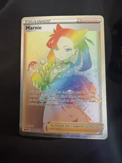 Marnie 208/202 Secret Rare Rainbow Full Art Pokemon TCG Card mint! - Image 1