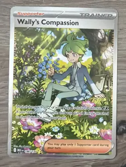 Wally's Compassion 186/132 ME01: Mega Evolution NM Pokemon Card TCG - Image 1