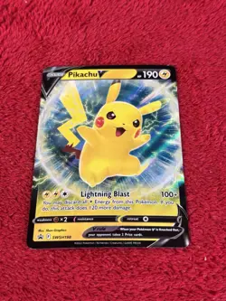 Pikachu V SWSH198 SWSH: Sword & Shield Promo Cards Holo Lp+ - Image 4