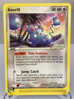 Azurill - 31/100 EX Sandstorm E-Reader Pokemon Card - Moderately Played - Image 1