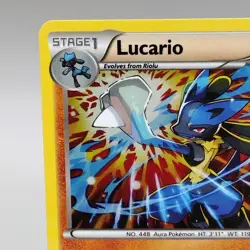Lucario Pokemon Card XY Black Star Promos XY140 Promo Cosmos Holo Rare Near Mint - Image 2