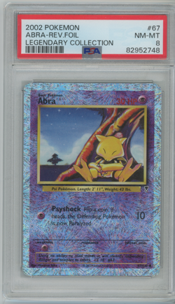 2002 Pokemon Legendary Collection Abra Reverse Holo #67/110 PSA 8 - Image 1