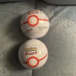 2 Two Pokemon TCG PokeBall Tin 3 Packs A24 Premiere Ball NEW FACTORY SEALED - Image 1