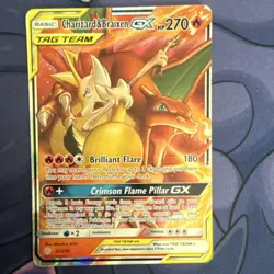 Pokemon Charizard & Braixen GX 22/236 Sm-Cosmic Eclipse Ultra Rare Holo TAG TEA… - Image 1