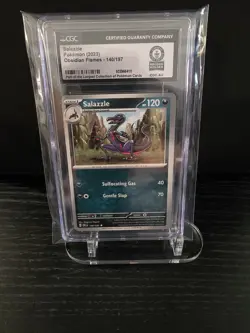 2023 Pokemon - Salazzle Obsidian Flames 140 - 1/1 CGC Guinness World Record Slab - Image 1