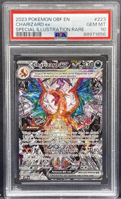 2023 POKEMON OBF EN CHARIZARD ex SPECIAL ILLUSTRATION RARE PA #223 PSA 10 - Image 1