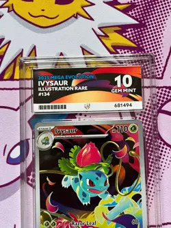 Pokemon TCG - Ivysaur 134/132 – Mega Evolutions - Graded - ACE 10 - Image 2