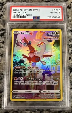 2023 POKEMON SWORD & SHIELD CROWN ZENITH #GG20 FULL ART/LATIAS PSA 10 - Image 1