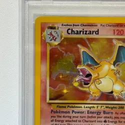 2002 Pokemon Legendary Collection #3 Charizard Holo PSA 5 - Image 3