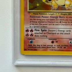 2002 Pokemon Legendary Collection #3 Charizard Holo PSA 5 - Image 5