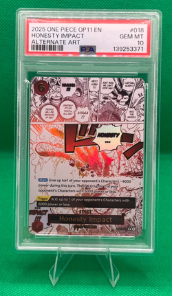 One Piece CCG Honesty Impact Alt Art OP11-018 PSA 10 GEM MINT 💎 - Image 1