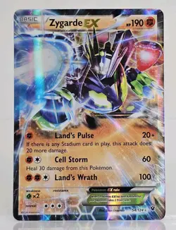 Pokemon TCG Zygarde EX 54/124 Fates Collide Ultra Rare Holo NM Card 2016 - Image 1