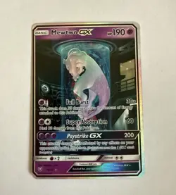 Pokemon Mewtwo GX Holo Card Shining Legends Series 78/73 - Image 1