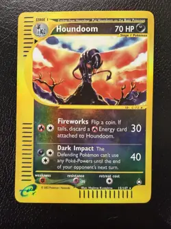Houndoom - 15/147 - Pokemon Aquapolis Reverse Holo Rare Card MP/LP - Image 1