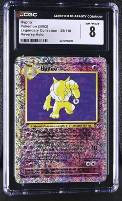 CGC 8 Hypno 2002 Legendary Collection 25/110 Reverse Holo Pokemon Card - Image 1