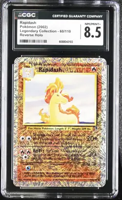 CGC 8.5 Rapidash 2002 Legendary Collection 60/110 Reverse Holo Pokemon Card - Image 1