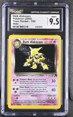 CGC 9.5 MINT+ Dark Alakazam 2000 Team Rocket 1/82 Holo Pokemon Card - Image 1