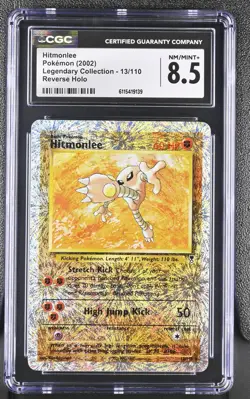 CGC 8.5 Hitmonlee 2002 Legendary Collection 13/110 Reverse Holo Pokemon Card - Image 1