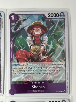 Shanks OP13-065 Carrying On His Will 4 Foil Card Play Set Lot One Piece - Image 3