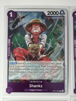 Shanks OP13-065 Carrying On His Will 4 Foil Card Play Set Lot One Piece - Image 5