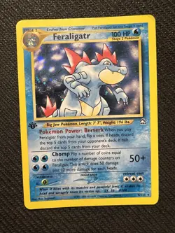 1st Edition Feraligatr 4/111 Neo Genesis Holo Rare - Pokemon Card TCG Eng - Image 1