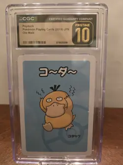 CGC PRISTINE 10 Psyduck Old Maid Pokemon Playing Card JPN 2019 - Image 1