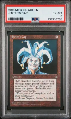 MTG Ice Age Jesters Cap PSA Grade 6 Magic the Gathering Jester's Cap - Image 1