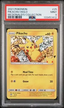 2021 POKEMON MCDONALD'S COLLECTION #25 PIKACHU-HOLO PSA 9 - Image 1