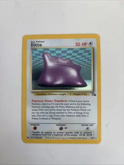 POKEMON TCG DITTO 3/62 FOSSIL SET HOLO RARE!! - Image 1