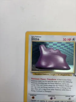 POKEMON TCG DITTO 3/62 FOSSIL SET HOLO RARE!! - Image 2