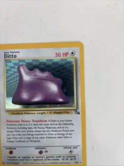 POKEMON TCG DITTO 3/62 FOSSIL SET HOLO RARE!! - Image 3