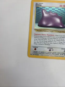 POKEMON TCG DITTO 3/62 FOSSIL SET HOLO RARE!! - Image 5