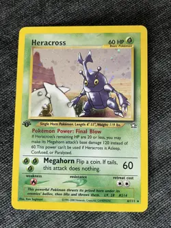 Pokemon Heracross #6 1st Edition Neo Genesis Holo Rare - NM Condition - Image 1