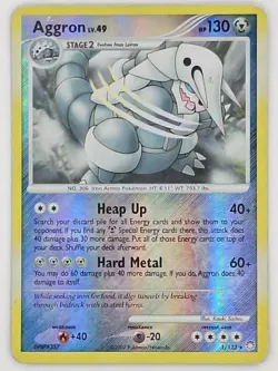 Aggron 1/123 Pokemon - Reverse Holo Platinum Mysterious Treasures HP - Image 1