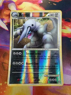Aggron 1/102 NM Holo Rare Reverse Holo HGSS Triumphant 2010 Pokemon TCG - Image 1