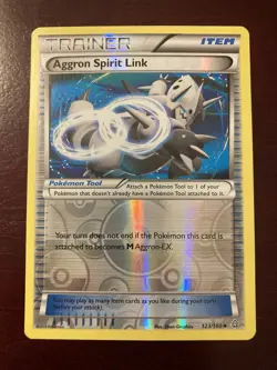 Aggron Spirit Link 123/160 XY Primal Clash Reverse Holo Trainer Pokemon TCG Card - Image 1